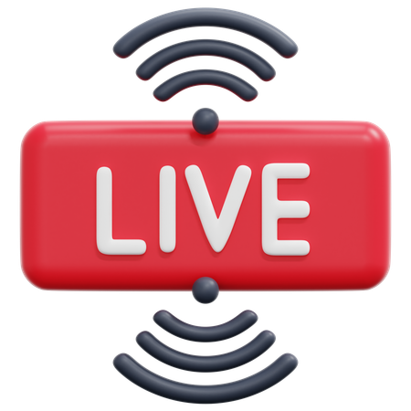 Live Streaming  3D Icon