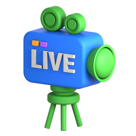Live Streaming  3D Icon