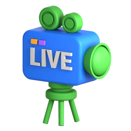 Live Streaming  3D Icon