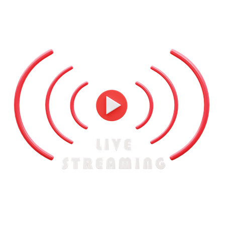 Live Streaming  3D Icon