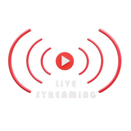 Live Streaming  3D Icon