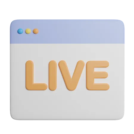 Live Streaming  3D Icon