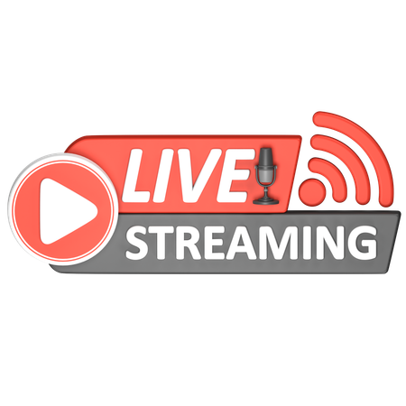 Live Streaming  3D Icon