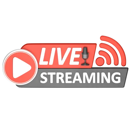 Live Streaming  3D Icon