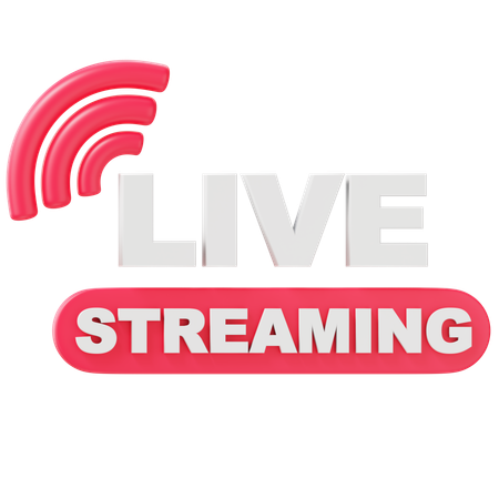 Live Streaming  3D Icon