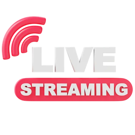 Live Streaming  3D Icon