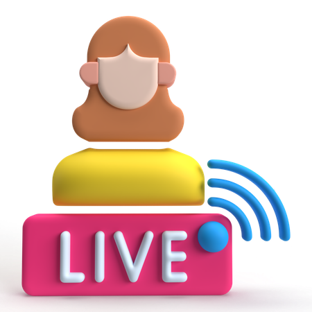 Live Streaming  3D Icon