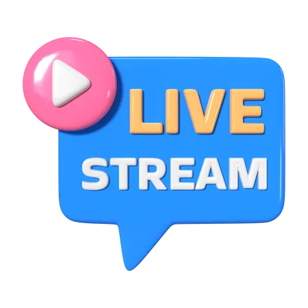 Live Streaming  3D Icon