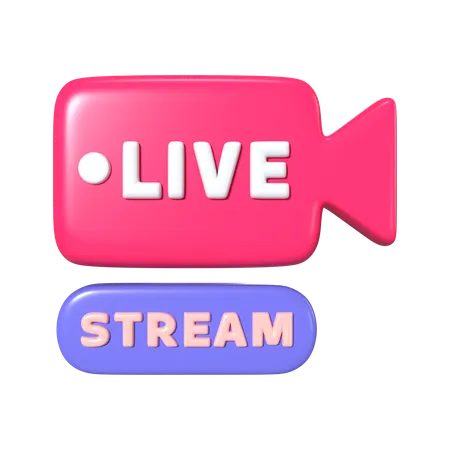 Live Streaming  3D Icon