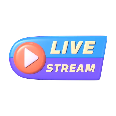 Live Streaming  3D Icon