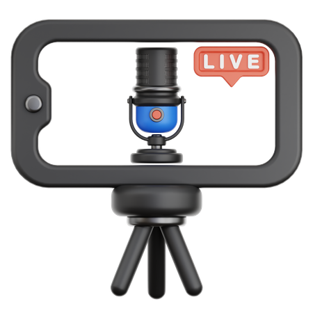 Live Streaming  3D Icon