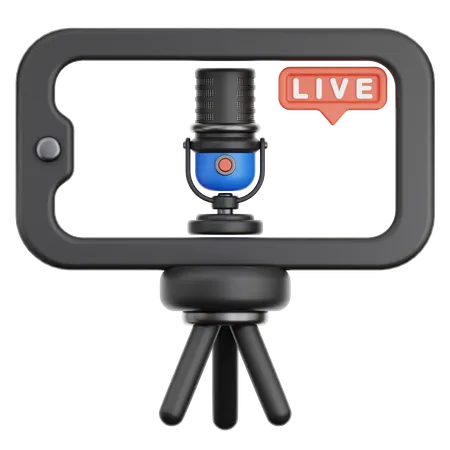 Live Streaming  3D Icon