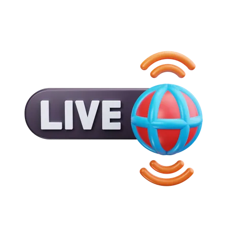 Live Streaming  3D Icon