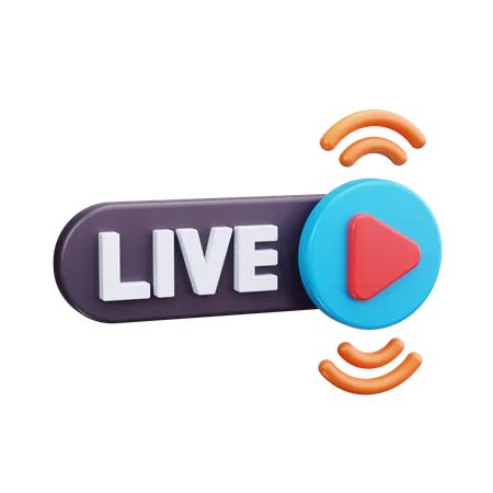 Live Streaming  3D Icon