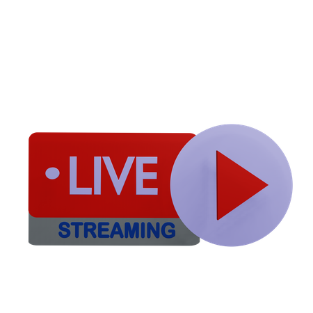 Live Streaming  3D Icon