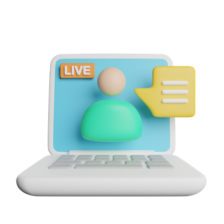 Live Streaming  3D Icon