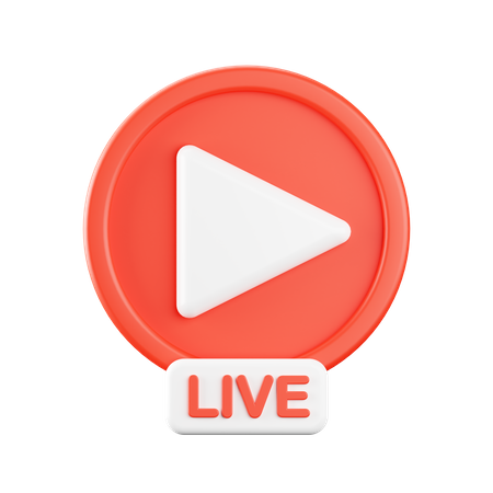 Live Streaming  3D Icon