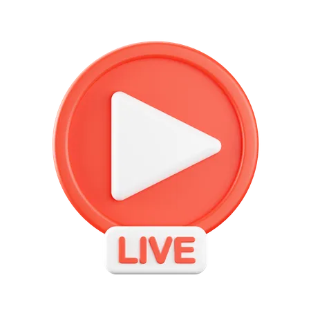 Live Streaming  3D Icon