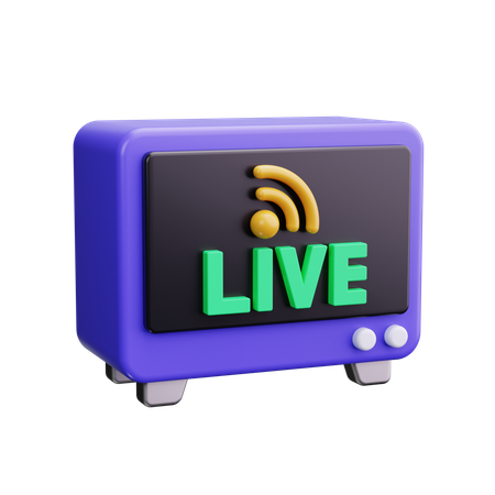 Live Streaming  3D Icon