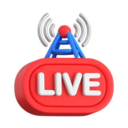 Live Streaming  3D Icon