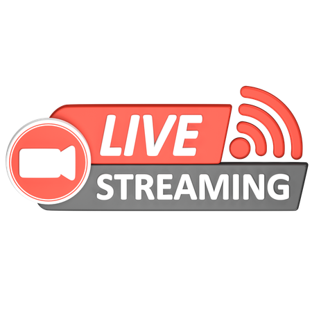 Live Streaming  3D Icon