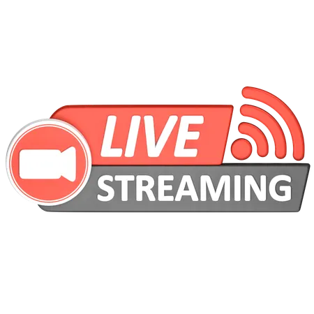 Live Streaming  3D Icon