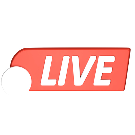 Live Streaming  3D Icon