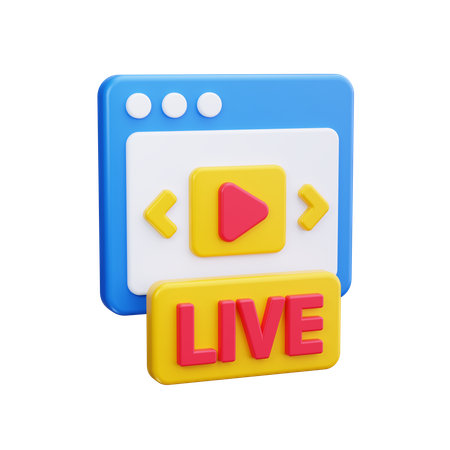 Live streaming  3D Icon