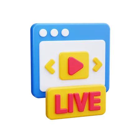 Live streaming  3D Icon