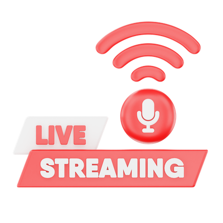 Live Streaming  3D Icon