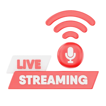 Live Streaming  3D Icon