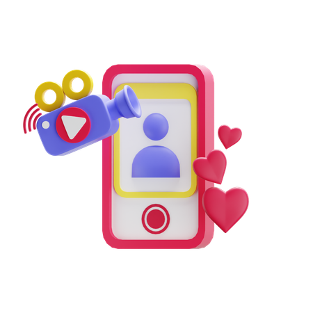 Live Streaming  3D Icon