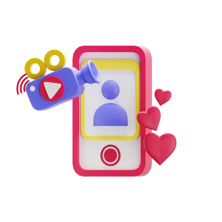 Live Streaming  3D Icon