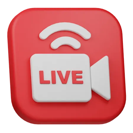 Live Streaming  3D Icon