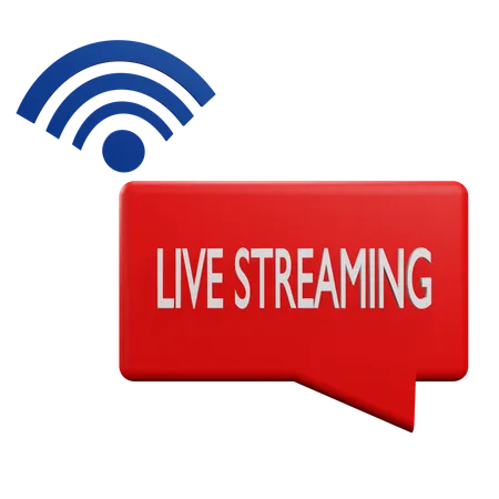 Live Streaming  3D Icon