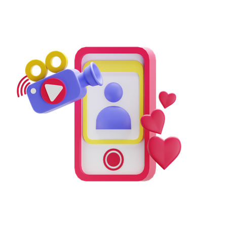 Live Streaming  3D Icon