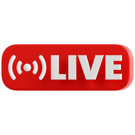 Live Streaming  3D Icon
