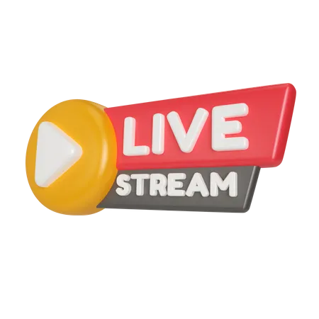 Live Streaming  3D Illustration