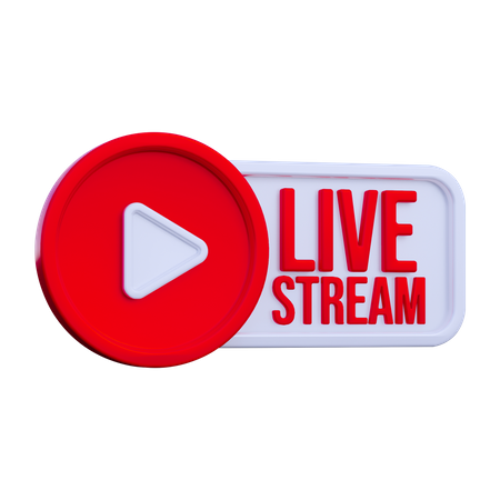 Live Streaming  3D Illustration