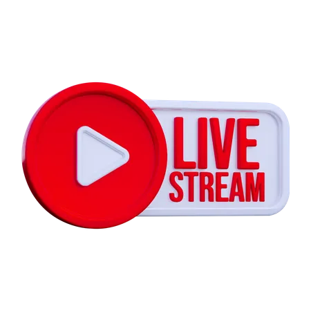 Live Streaming  3D Illustration