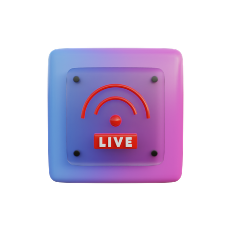 Live Streaming  3D Illustration