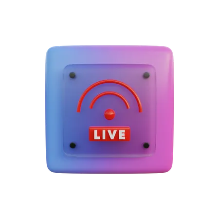 Live Streaming  3D Illustration