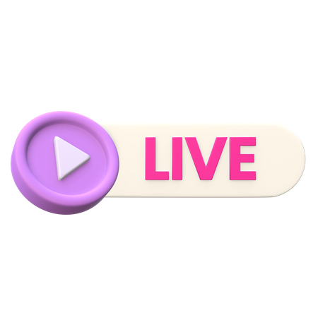 Live Streaming  3D Illustration