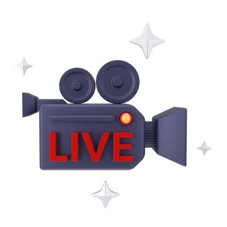 Live streaming  3D Illustration