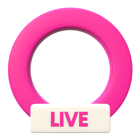 Live Streaming Border  3D Illustration