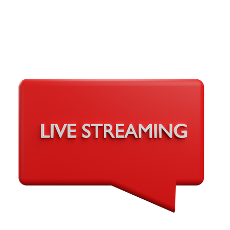 Live streaming bubble  3D Icon