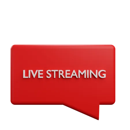 Live streaming bubble  3D Icon