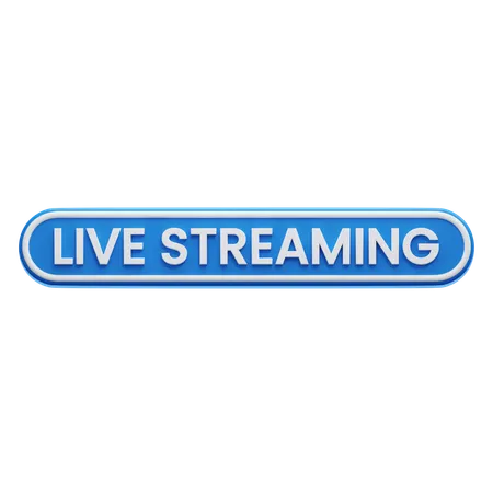 Live Streaming Button  3D Icon