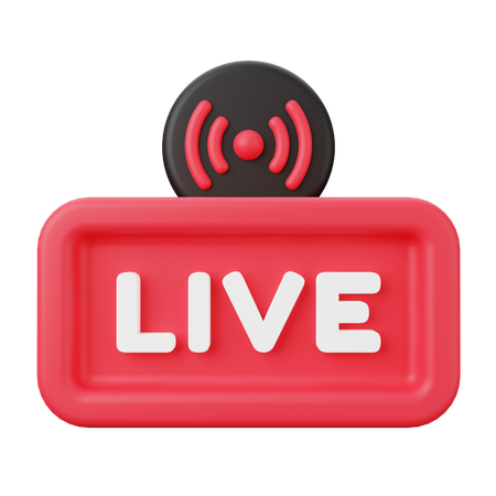 Live Streaming Overlay  3D Icon