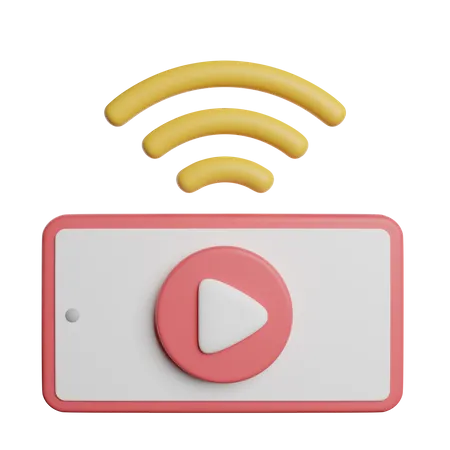 Live Streaming Phone  3D Icon